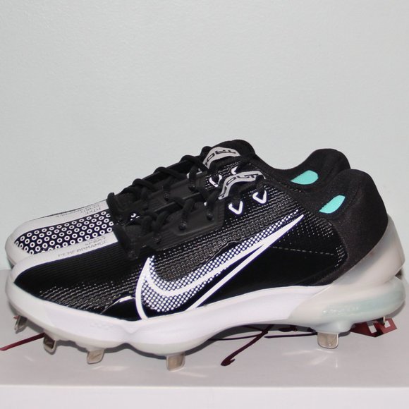 Nike Zoom Trout 7 Pro Metal Baseball Cleats Mens 7.5 Black White - Picture 2 of 6